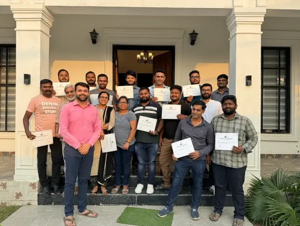 GILM student batch with certificates