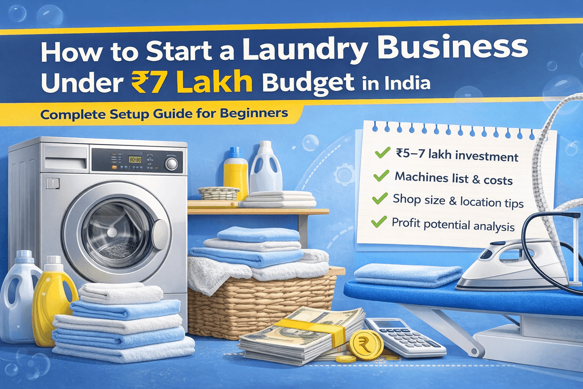 How to start a laundry business under 7 lakh budget in India setup guide